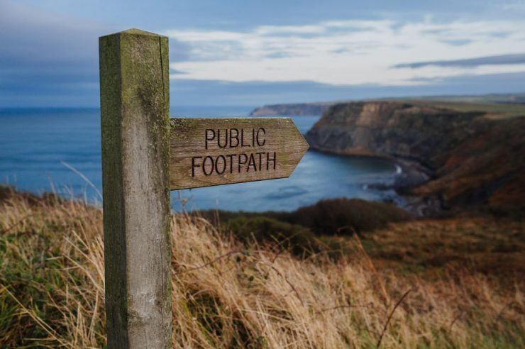 Picture of a footpath sign in the countryside